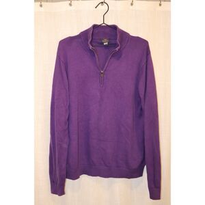 346 Brooks Brothers Purple Size L Supima Cotton Quarter Zip MSRP $168
